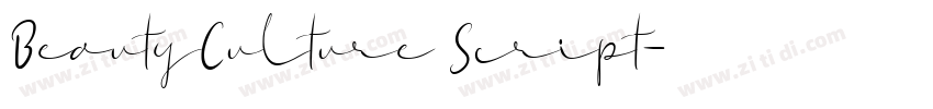 BeautyCulture Script字体转换 BeautyCulture Script字体转换